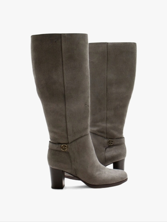 Giani Bernini Shoes - Giani Bernini Adonnys Memory-Foam Dress Knee-High Gray Boots US 10 M Wide Calf
